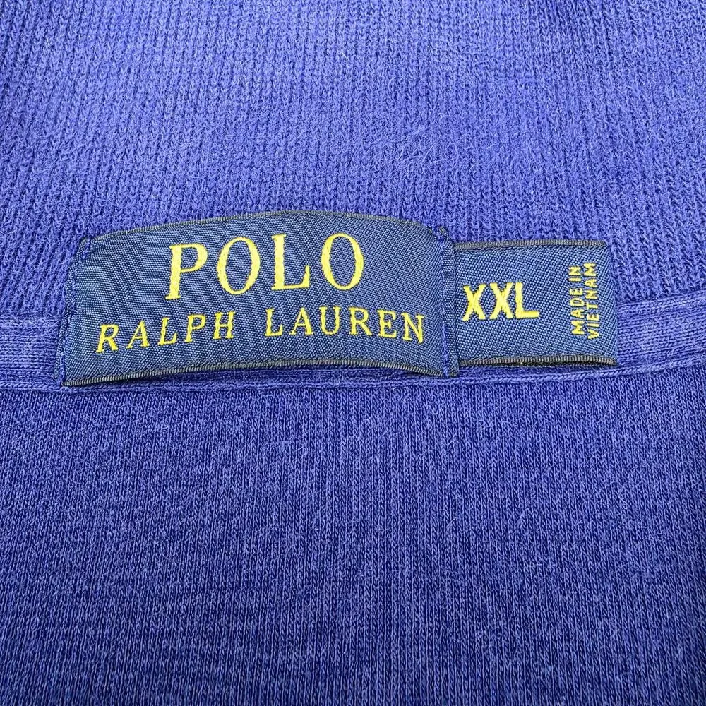 Polo Ralph Lauren Sweater Mens XXL Blue 1/4 Zip Pullover Red Pony Knit Preppy - Picture 3 of 16